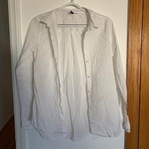 Flowy white button up